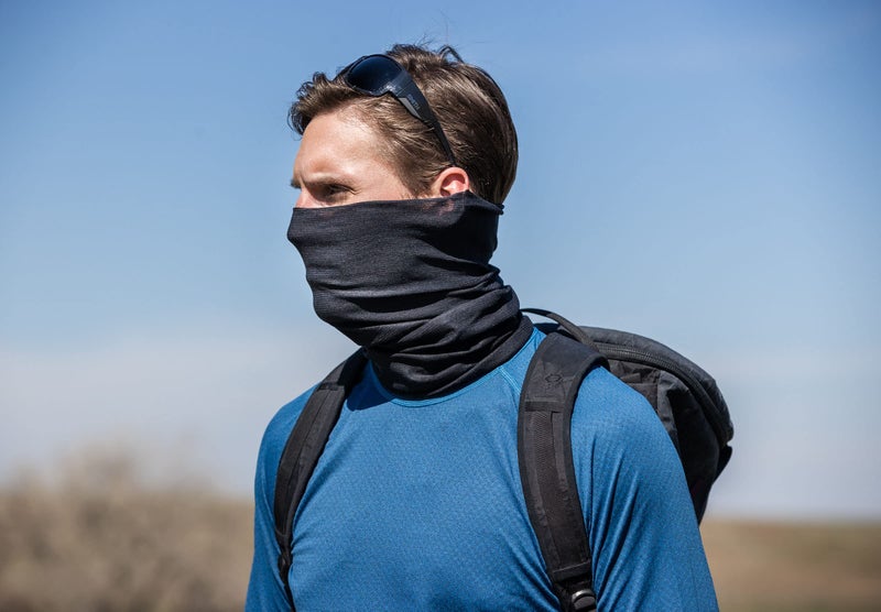 BUFF CoolNet UV Neck Gaiter â€“ Solid Colors, UPF 50 Sun Protection, Breathable Cooling Face Mask & Headwear, 12+ Ways to Wear, Quick Dry, Polygiene & HeiQ Fresh Tech, Recycled Polyester, Black, Adult Size - Image 3